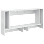 vidaXL Table console Blanc Brillant 155 x 29 x 74 cm Bois d’ingénierie