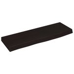 vidaXL Étagère murale marron foncé 60x20x4 cm bois chêne massif traité