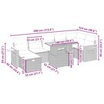 vidaXL Salon de jardin avec coussins 8 Pièces beige résine tressée