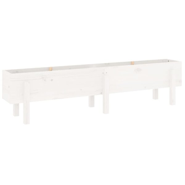 vidaXL Lit surélevé de jardin blanc 160x30x38 cm bois de pin massif