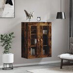vidaXL Armoire murale chêne fumé 69 5x34x90 cm