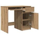 vidaXL Bureau chêne artisanal 86x49x76 cm bois d'ingénierie