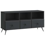 vidaXL Meuble TV avec tiroir Noir 102 x 34 5 x 50 cm Bois d'ingénierie