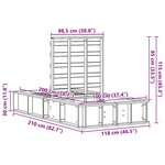 vidaXL Cadre de lit Pin massif 210 x 118 x 30 cm Pin massif