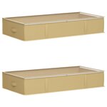 vidaXL Boîte de rangement avec fenêtre transparente 2 pc Tissu intissé