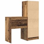vidaXL Bureau avec tiroir 2 Pièces Bois ancien