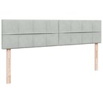 VidaXL Cadre de lit ottoman et matelas gris clair 180x200cm velours