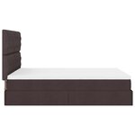 VidaXL Cadre de lit ottoman avec matelas marron foncé 140x190 cm tissu