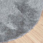 vidaXL Tapis Shaggy à poils longs NAVARRA gris clair 160x160 cm