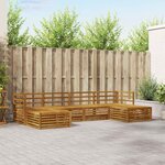 vidaXL Ensemble de canapés d'extérieur 6 pc Naturel