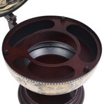 vidaXL Support de vin globe de dessus de table Bois d'eucalyptus Blanc