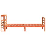 vidaXL Cadre de lit sans matelas cire marron 75x190 cm bois pin massif