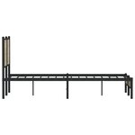 vidaXL Cadre de lit en métal sans matelas chêne sonoma 120x200 cm