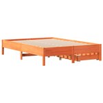 vidaXL Cadre de lit sans matelas cire marron 140x200cm bois pin massif