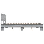 vidaXL Cadre de lit sans matelas sonoma gris 160x200 cm