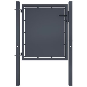 vidaXL Portail de jardin Acier 100 x 100 cm Anthracite