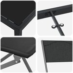 vidaXL Ensemble de salle à manger de jardin 5 pièces Noir Tissu textilène et Acier