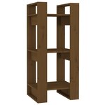 vidaXL Bibliothèque/Cloison Marron miel 41x35x91 cm Bois massif