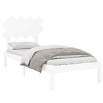 vidaXL Cadre de lit sans matelas blanc 90x190 cm bois massif