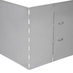 vidaXL Clôture de pelouse 15 Pièces Acier galvanisé 100x20 cm