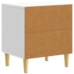 vidaXL Table de chevet Blanc 43 x 34 5 x 48 cm Bois d'ingénierie