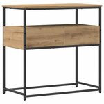 vidaXL Table console avec tiroir chêne artisanal 75 x 40 x 75 cm