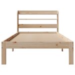 vidaXL Cadre de lit avec tête de lit sans matelas 90x200 cm