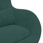 vidaXL Fauteuil œuf Vert foncé 63 x 73 x 90 cm Velours