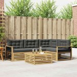 vidaXL Ensemble de canapés d'extérieur 6 pc Blanc et anthracite