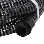 vidaXL Tuyau d'aspiration avec raccords en laiton noir 1 1" 20 m PVC