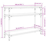 vidaXL Table console chêne sonoma 100x29x75 cm bois d'ingénierie
