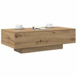 vidaXL Table basse chêne artisanal 100x49 5x31 cm bois d'ingénierie