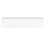 VidaXL Cadre de lit ottoman avec matelas blanc 100x200 cm similicuir