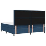 vidaXL Lit à ressorts avec Matelas Bleu 200x200 cm Tissu