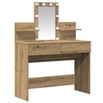 vidaXL Coiffeuse chêne artisanal 100 x 40 x 130 cm Bois d'ingénierie