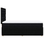 vidaXL Sommier à lattes de lit avec matelas Noir 90x190 cm Tissu