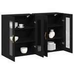 vidaXL Cabinets muraux 2 Pièces Chêne noir 69 5 x 34 x 90 cm