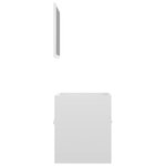 vidaXL Ensemble de meubles de bain 2 Pièces Blanc brillant Aggloméré