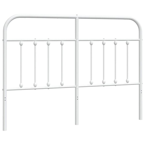 vidaXL Tête de lit métal blanc 135 cm
