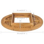vidaXL Dessus de table de bière Teck 70 cm