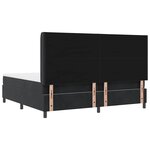 Lit Box Spring vidaXL avec Matelas Noir 200x200 cm en Velours
