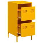 vidaXL Buffet jaune moutarde 35x39x73 5 cm acier laminé à froid