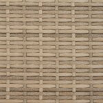 vidaXL Chaise longue avec coussins beige résine tressée