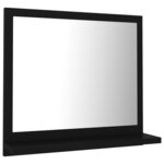 vidaXL Miroir de salle de bain Noir 40x10 5x37 cm Bois d’ingénierie