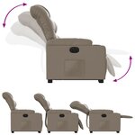 vidaXL Fauteuil inclinable électrique cappuccino similicuir
