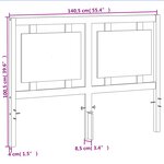 vidaXL Tête de lit cire marron 135 cm bois massif de pin