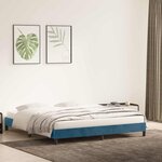 vidaXL Cadre de lit sans matelas bleu foncé 180x210 cm velours