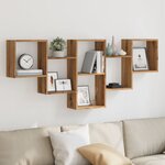 vidaXL Étagère murale chêne artisanal 159x18x66 cm bois d'ingénierie