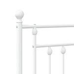 vidaXL Tête de lit métal blanc 75 cm