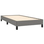 vidaXL Cadre de lit sans matelas gris foncé 100x200 cm tissu